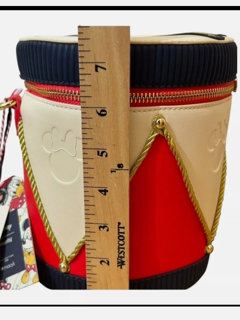 Brand New Disney Loungefly Minnie Mouse Drum Crossbody Bag - Picture 8 of 16